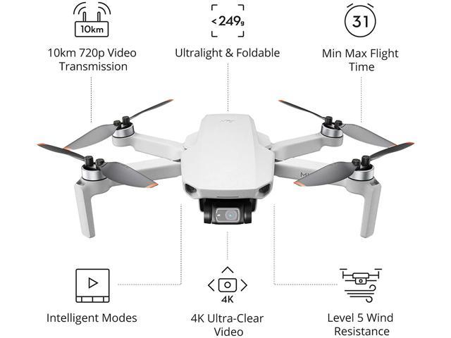 DJI Mini 2 Fly More Combo ?C Ultralight and Foldable Drone for Adults and Kids, 3-Axis Gimbal with 4K Camera, 12MP Photos, 31 Mins Flight Time, OcuSync 2.0 10km HD Video Transmission, QuickShots,