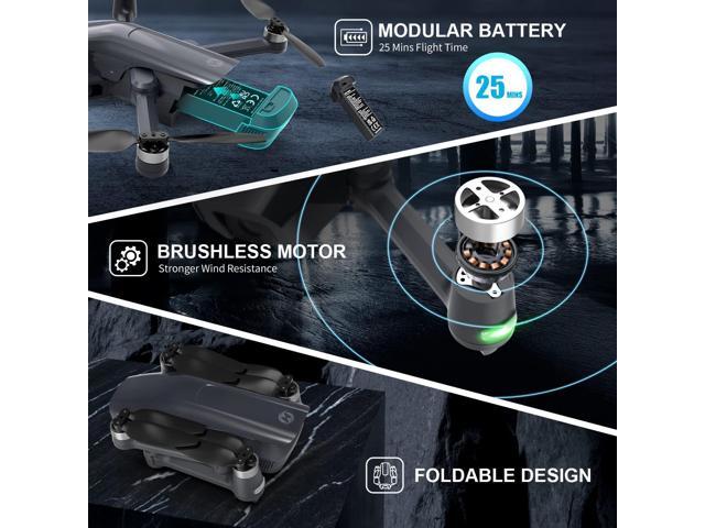 Holy Stone HS710 Drones with Camera for Adults 4K, GPS FPV Foldable 5G Quadcopter for Beginners with Optical Flow Positioning, Auto Return Home, Follow Me, Brushless Motor, Easy to Fly