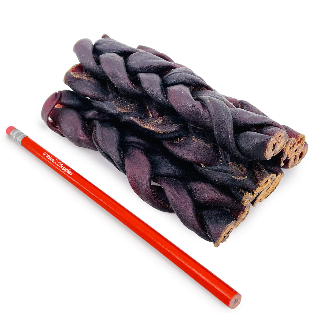 USA Collagen Sticks, Triple Braided Thick, Smoked Beef Chews, 5-6 Inch, 25 Count - Single Ingredient, Rawhide-Free, Natural Dog Chews, Healthy for Hips, Joints, Skin & Coat 